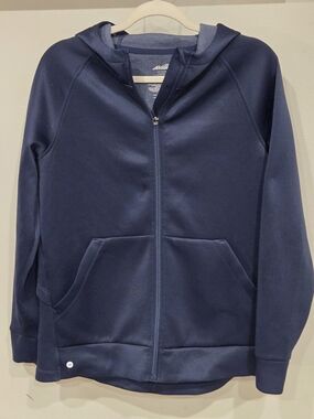 Avia Womens Navy Full-Zip Hooded Jacket